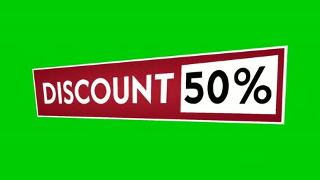 Discount-50%-text-percent-animation-motion-graphics-on-red-rectangle