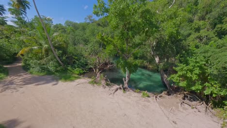 Flussgebiet-Des-Cano-Frio-In-Las-Galeras,-Samana,-Dominikanische-Republik