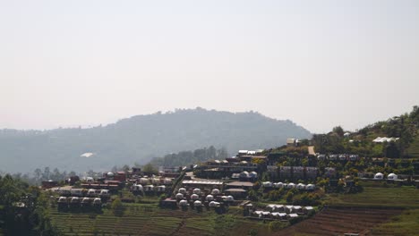 Famous-glamping-huts-of-Mon-Jam-near-Chiang-Mai,-Thailand