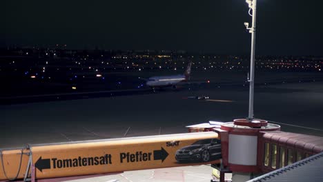 Airplane-of-airline-Air-Berlin-taxiing-at-night-on-runway-at-german-now-closed-Berlin-airport-Tegel