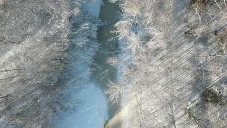 Winterwunderland-Hintergrund,-Abstrakte-Luftansicht-Von-Oben-Nach-Unten