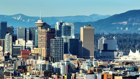 Downtown-Vancouver-Skyline-In-Daytime-In-BC,-Canada