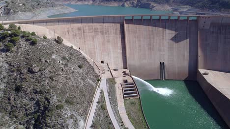 Gravity-dam-discharging-water-into-the-river