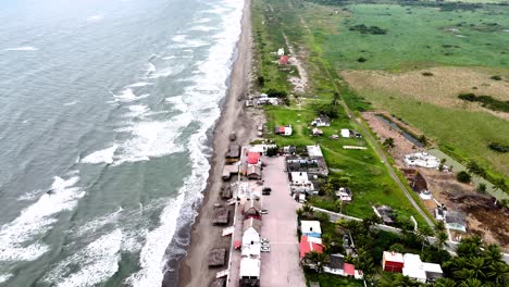 Drone-shot-of-Nautla-port-in-Veracruz-Mexico