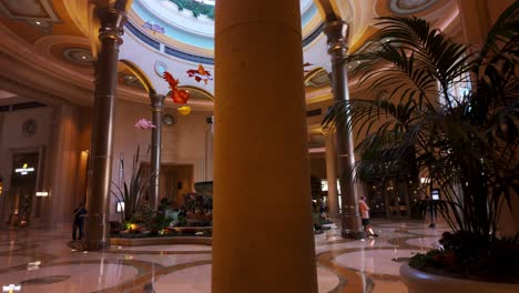 Lobby-Of-The-Palazzo-at-the-Venetian-Resort-In-Las-Vegas,-Nevada-With-Luxurious-Interior-Design