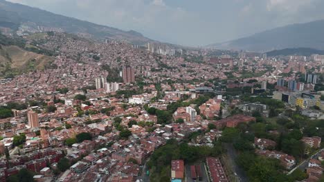 Drone-aerial-footage-of-Medellín-Comuna-13-San-Javier-Colombia-South-American-city