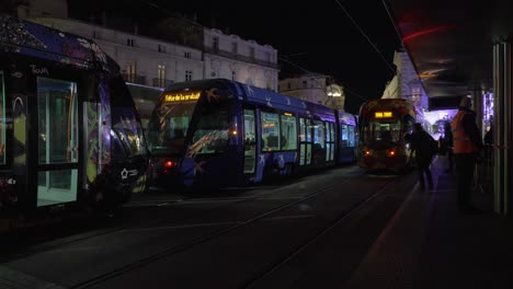 Abfahrt-Der-Nachtstraßenbahn:-Kostenloser-Transport-Am-Abend-In-Montpellier