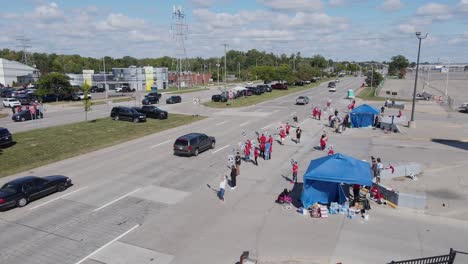 Trabajadores-De-Ford-Motor-Company-En-Huelga-En-La-Planta-De-Ensamblaje-De-Wayne