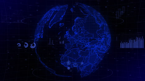 Der-Rotierende-Videohintergrund-Eines-Filmischen-Digitalen-Globus-Zeigt-Das-Land-Frankreich-Mit-Zoom