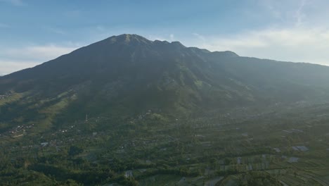 Aerial-drone-shot-of-Merbabu-Mountain
