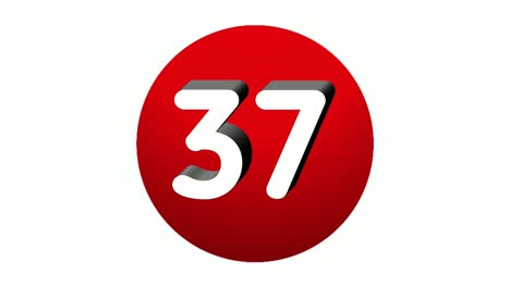 3D-Number-37-thirty-seven-sign-symbol-animation-motion-graphics-icon-on-red-sphere-on-white-background,cartoon-video-number-for-video-elements