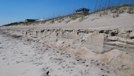 Erosion-Am-Strand,-Großer-Abhang