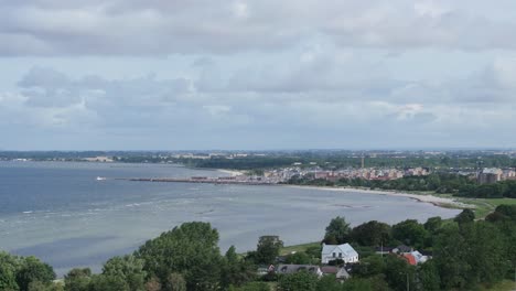 Scenic-Aerial-View-Of-Strandhusen-Neighborhood-In-Lomma-Municipality,-Scania,-Sweden