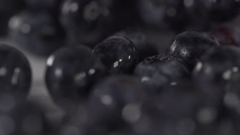 close-up-macro-of-organic-Blueberry-rolling-on-white-table-cut-board-in-professional-restaurant-kitchen-healthy-fruit-diet