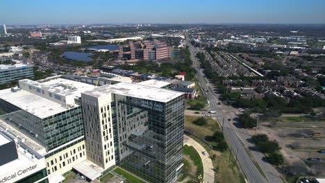 Houston-TX-USA,-Aerial-View-of-Baylor-St