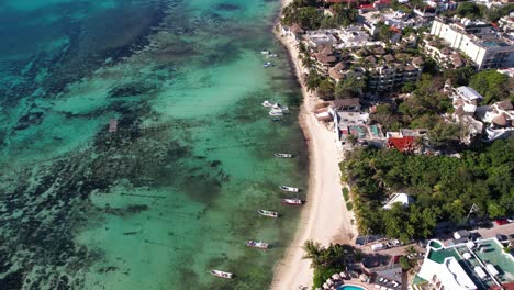 Aerial-View-of-Playa-Del-Carmen,-Mexico