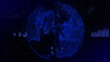 Der-Rotierende-Videohintergrund-Eines-Filmischen-Digitalen-Globus-Zeigt-Das-Land-Island-Im-Zoom