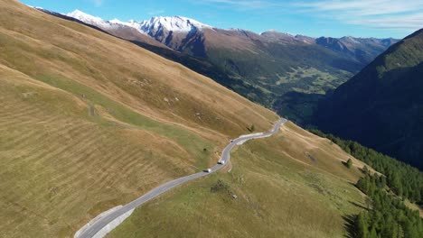 Großglockner-Hochalpenstraße,-Gebirgspass-In-Den-österreichischen-Alpen---4K-Luftaufnahme