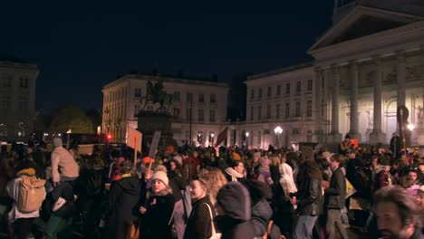 Pan-Arab-solidarity-rally-with-watermelon-flags-at-night