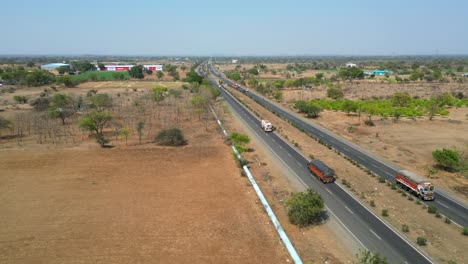 Mumbai-–-Agra-National-Highway-Und-NH52,-Schnellste-Route,-Drohnenansicht-Von-Oben