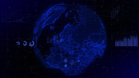 cinematic-digital-globe-rotating-video-background-showcases-zooming-in-on-Latvia-country