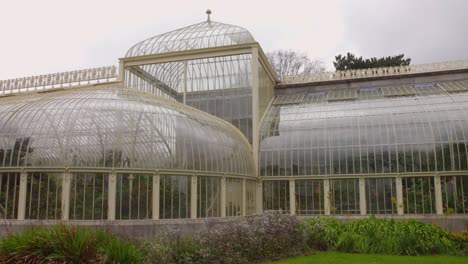 Exterior-view-of-National-Botanic-Gardens-of-Ireland-in-Glasnevin,-Dublin,-Ireland-during-a-cloudy-day