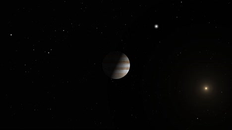 Der-Planet-Jupiter-Und-Die-Sonne-Rotieren