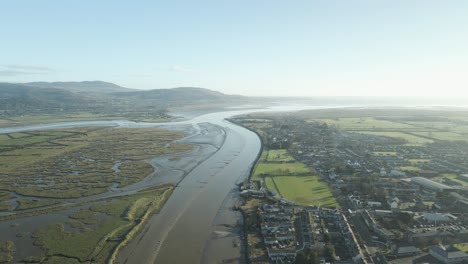 Waterway-During-Lowtide-To-Dundalk-Port-In-Ireland