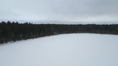 Bosque-De-Invierno-Naturaleza-Nieve-Cubierta-árboles-De-Invierno-Paisaje-Alpino-Vacaciones-Tempranas-Viajes-Y-Turismo-Copas-De-árboles-Escarchados-Colores-Vibrantes-Antena-4k