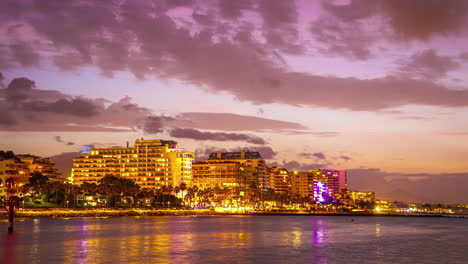 Spanien-Malaga-Strand-Nacht-Sonnenaufgang-Zeitraffer-Iberische-Halbinsel-Costa-Del-Sol-Alboran-Meer