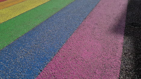 Rainbow-Street-in-Downtown-Reykjavik,-Iceland