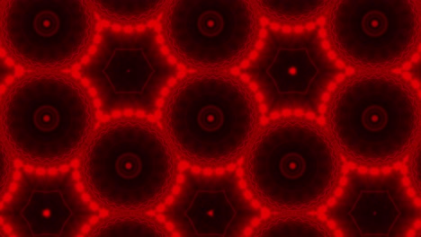 Seamless-loop-of-psychedelic-bright-glowing-red-pulsing-concentric-circles-interlaced-and-connected-in-hypnotic-fractal