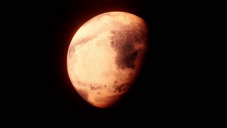 Langsam-Zoomende-Mittlere-Aufnahme-Des-Rotierenden-Planeten-Mars