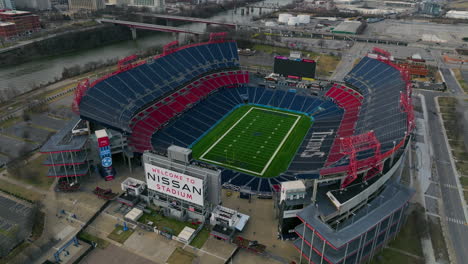 Vista-Aérea-Del-Estadio-Nissan,-Sala-De-Fútbol-Y-Conciertos-Ocasionales-En-Nashville,-Estados-Unidos