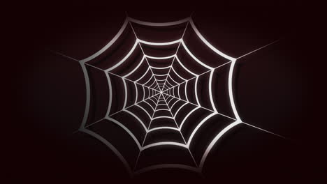 Spinnennetz-Auf-Dunkelrotem-Hintergrund