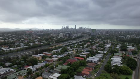 Residential-Suburb-With-Overcast-In-Queensland,-Australia