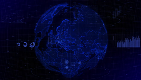 Der-Rotierende-Videohintergrund-Eines-Filmischen-Digitalen-Globus-Zeigt-Das-Land-Ukraine-Mit-Zoom