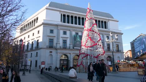 The-Teatro-Real-located-at-Plaza-Isabel-II-and-opposite-to-the-Royal-Palace-is-Spain's-foremost-institution-for-the-performing-and-musical-arts,-renowned-for-its-opera-productions