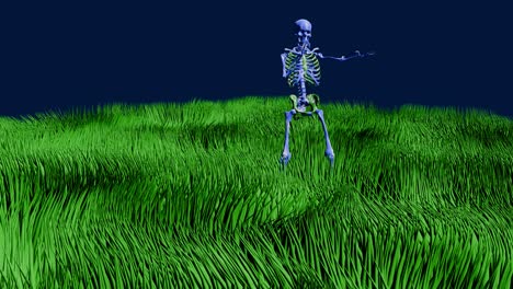 Singing-skeleton---green-grass-