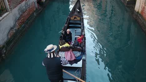 Gondola-Serenely-Glides-Down-Venice-Canal