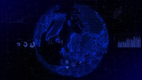 Der-Rotierende-Videohintergrund-Eines-Filmischen-Digitalen-Globus-Zeigt-Das-Land-Norwegen-Mit-Zoom