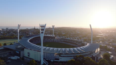 Sonniger-Lufthimmel-über-Dem-Kardinia-Park-In-Geelong,-Einschließlich-Dem-Joel-Selwood-Stadium