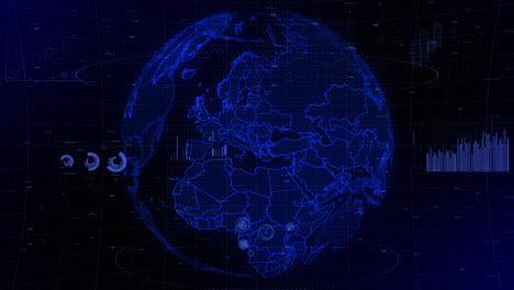 Der-Rotierende-Videohintergrund-Eines-Filmischen-Digitalen-Globus-Zeigt-Das-Land-Mazedonien-Mit-Zoom