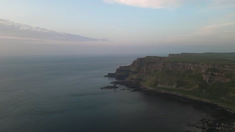 Flying-over-the-Famous-Giants-Causeway-in-Northern-Ireland---4K-Cinematic-Drone-Footage