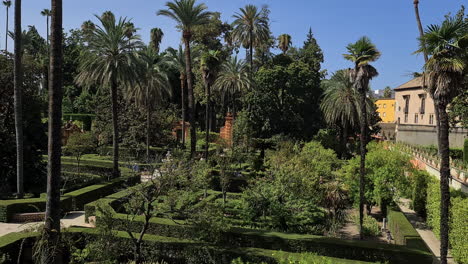 Jardines-Reales-Del-Alcázar,-Sevilla,-España