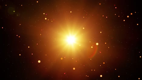 Yellow-and-Orange-Sun---Warm-sunlight-in-the-deep-space