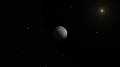 Der-Fiktive-Planet-Ceres-Und-Die-Sonne-Rotieren