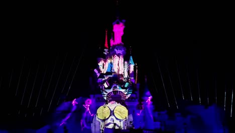 Disney-Dreams-Show-and-Cartoon-Stories-projected-on-Castle