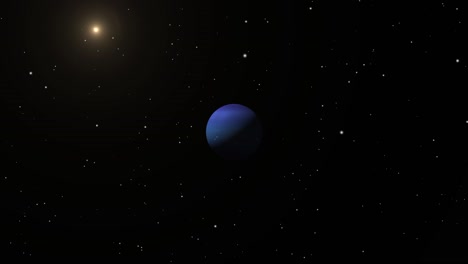 Die-Planeten-Neptun-Und-Die-Sonne-Rotieren