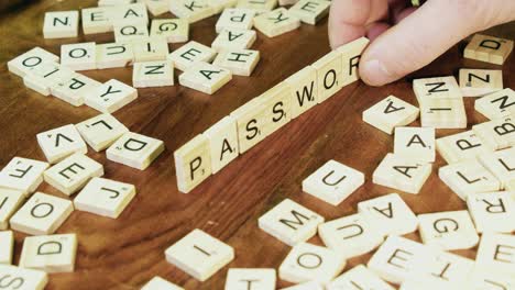 Das-Wort-„Passwort“-Wird-Mithilfe-Von-Hölzernen-Scrabble-Buchstabensteinen-Auf-Dem-Tisch-Gebildet